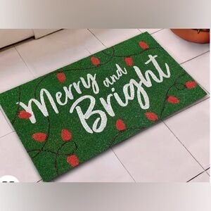 Coir Welcome Mat: Merry and Bright, 30x17 inch, New in Box